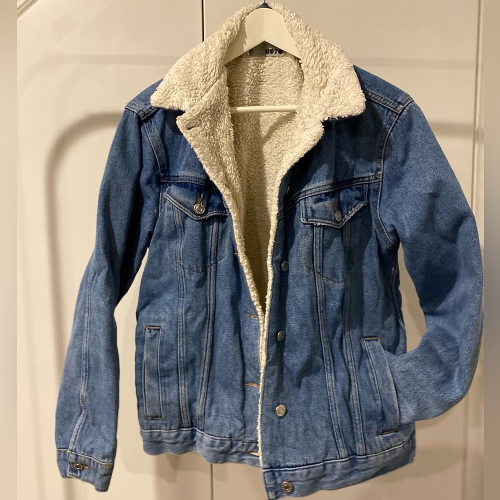Denim fleece lined jacket